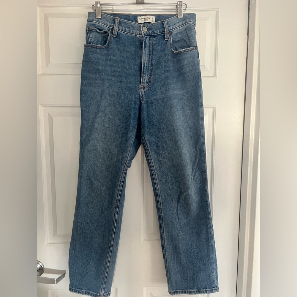 Abercrombie & Fitch Blue Straight Leg Jeans